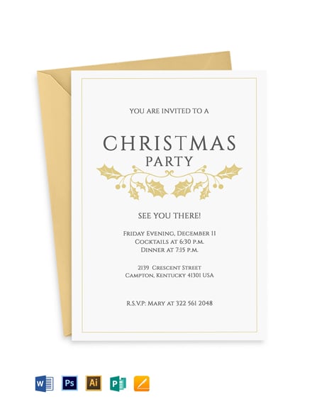 classy christmas invitation flyer