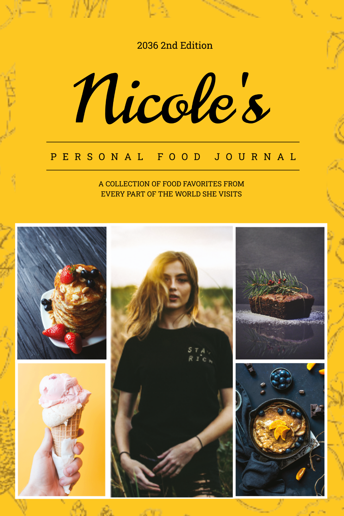 Food Journal Book Cover Template