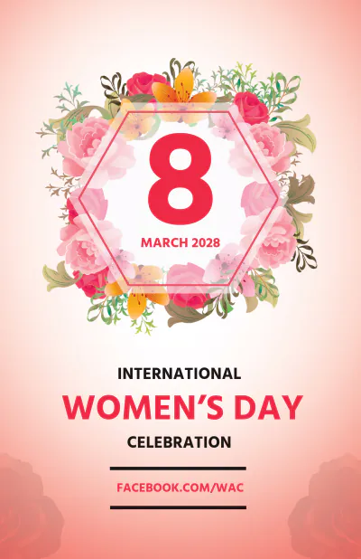 Free Women's Day Celebration Poster Template to Edit Online