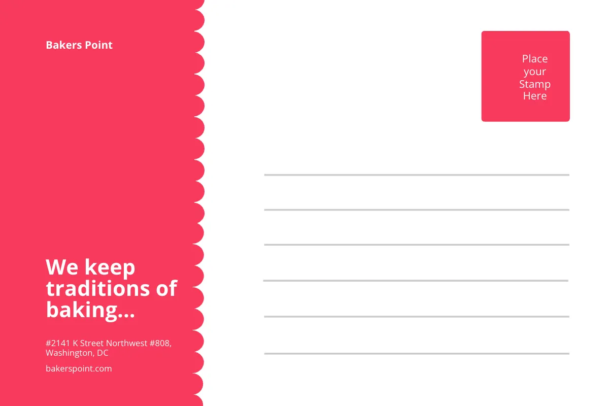 Free Bakery Postcard Template to Edit Online
