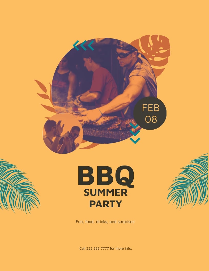 BBQ Summer Party Flyer Template.jpe