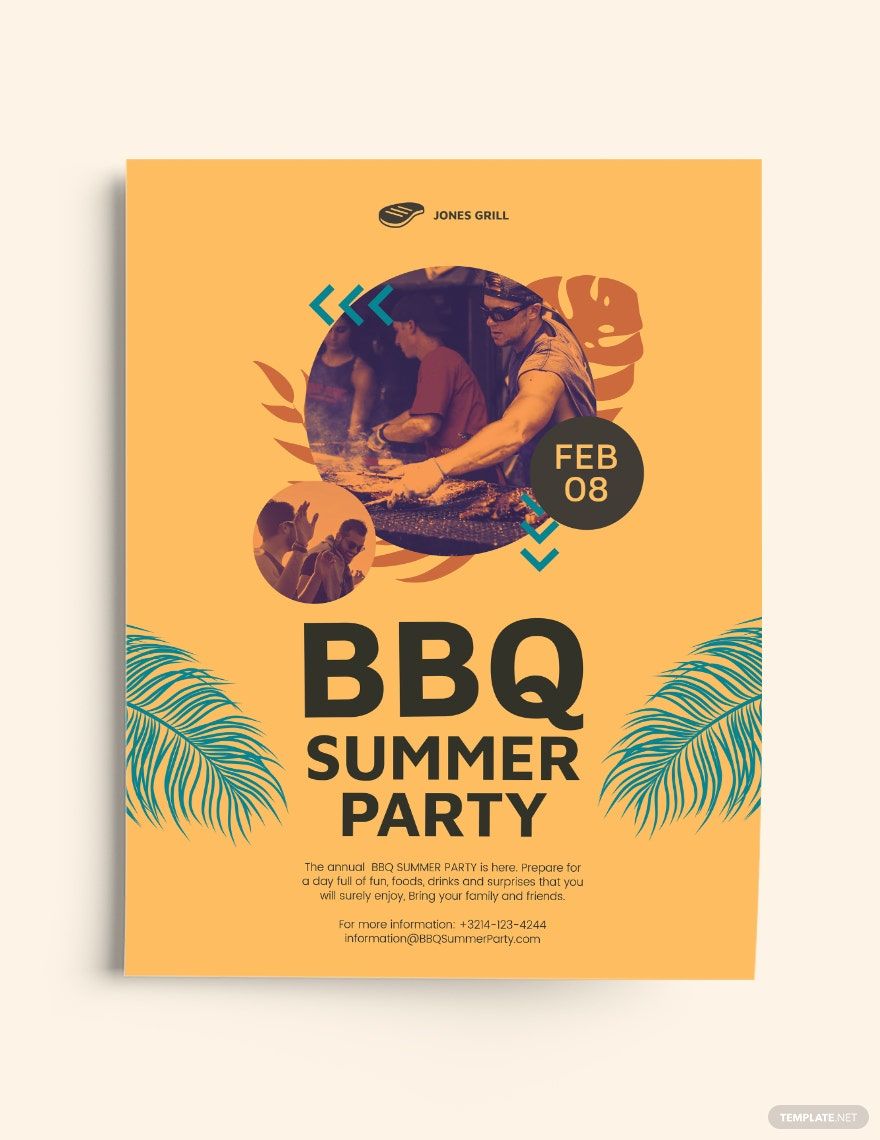 BBQ Summer Party Flyer Template