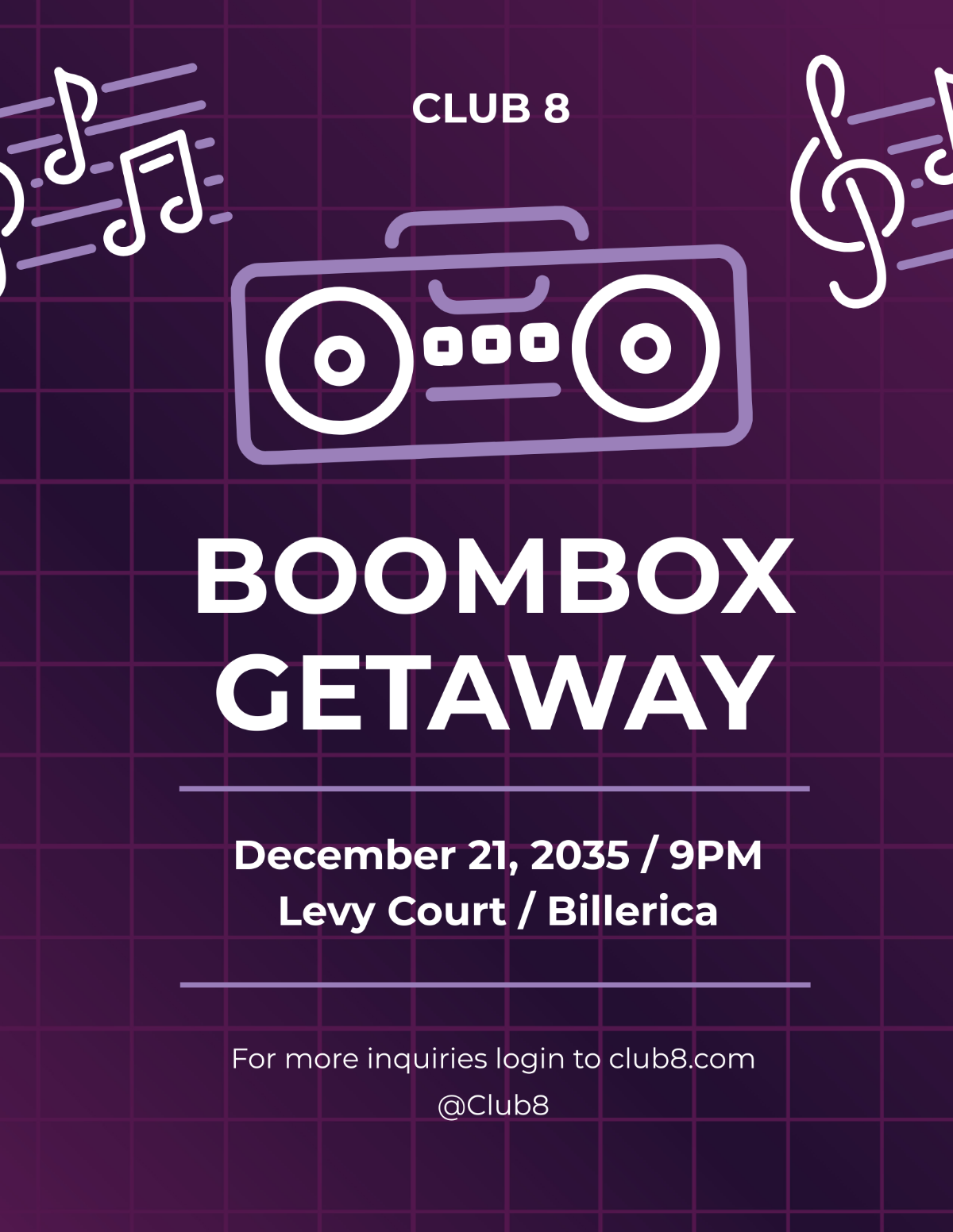 80s Beat Box Music Flyer Template - Edit Online & Download