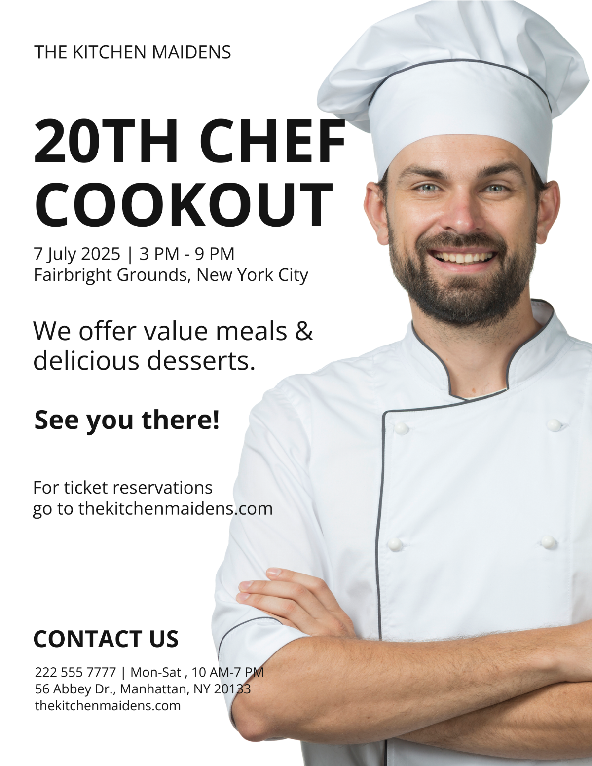 Chef Cookout Flyer Template - Edit Online & Download