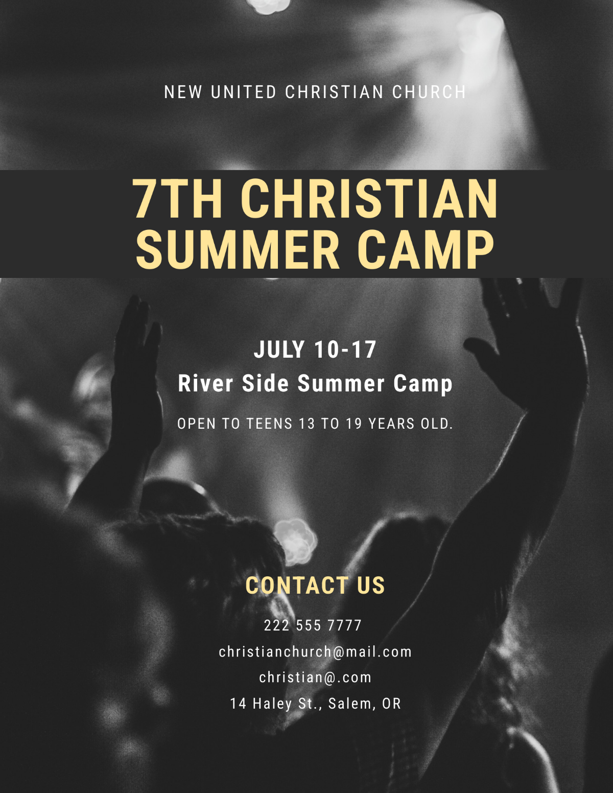 Christian Summer Camp Flyer