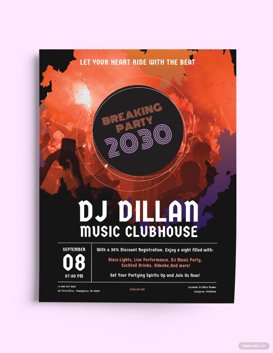 Breaking Party Flyer Template