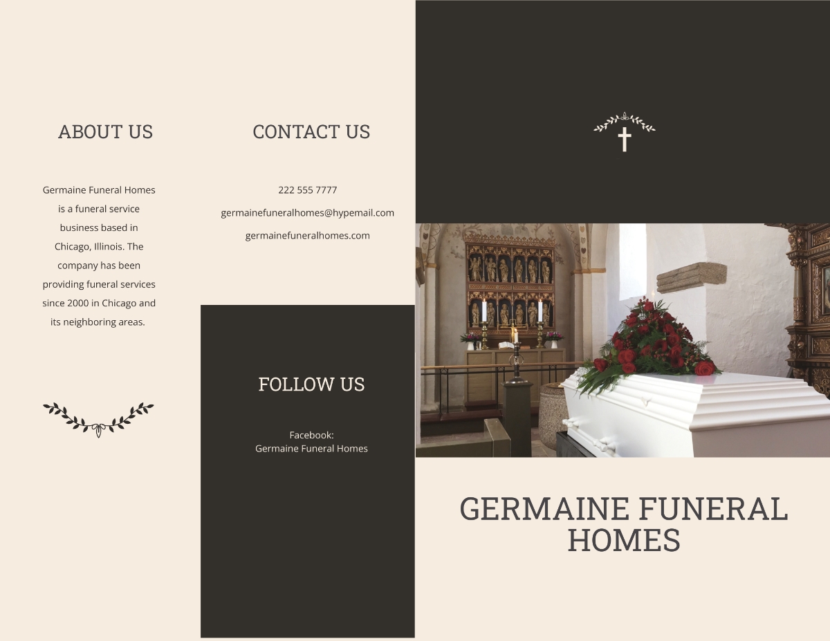 Blank Acknowledgment Funeral Bi-Fold Brochure Template - Edit Online & Download