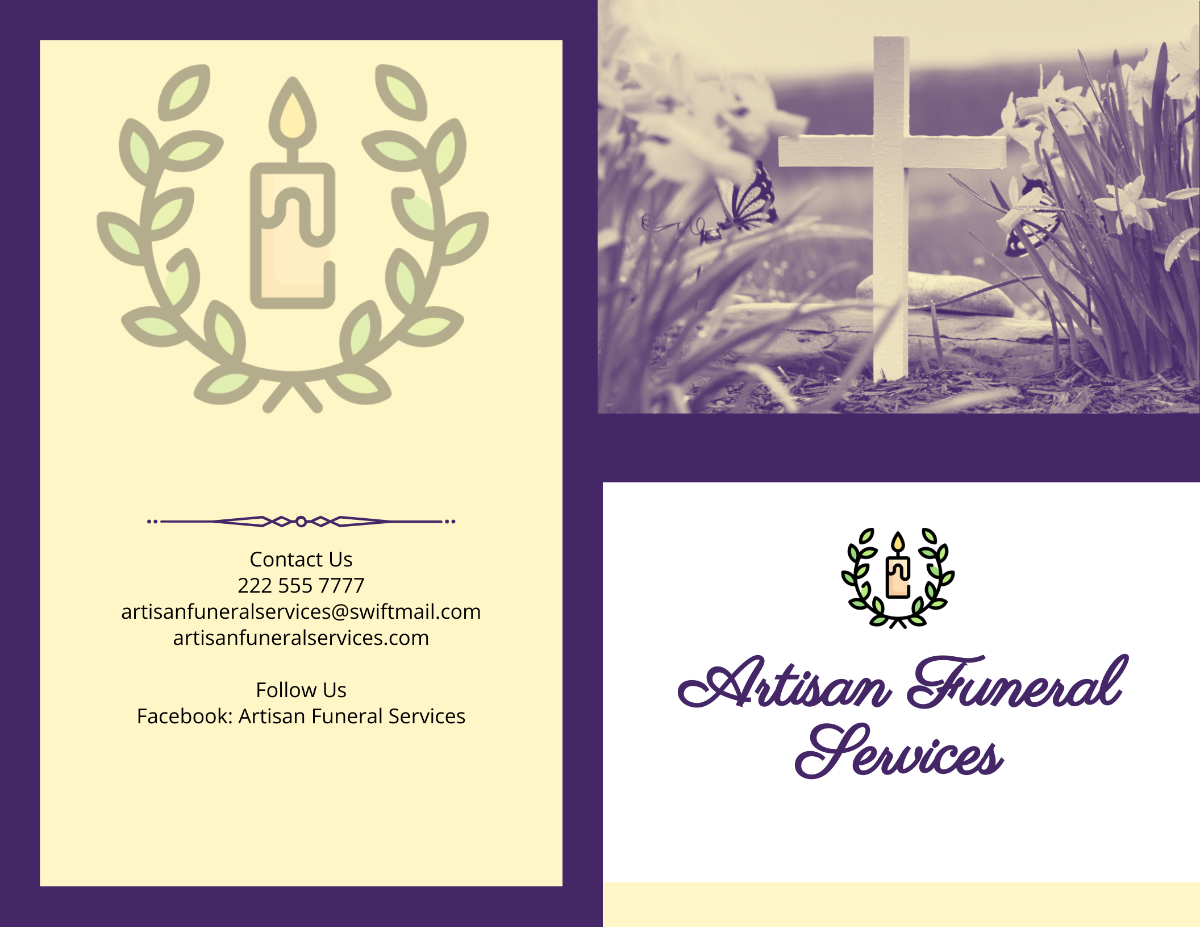 Christian Loving Memory Funeral Bi-Fold Brochure