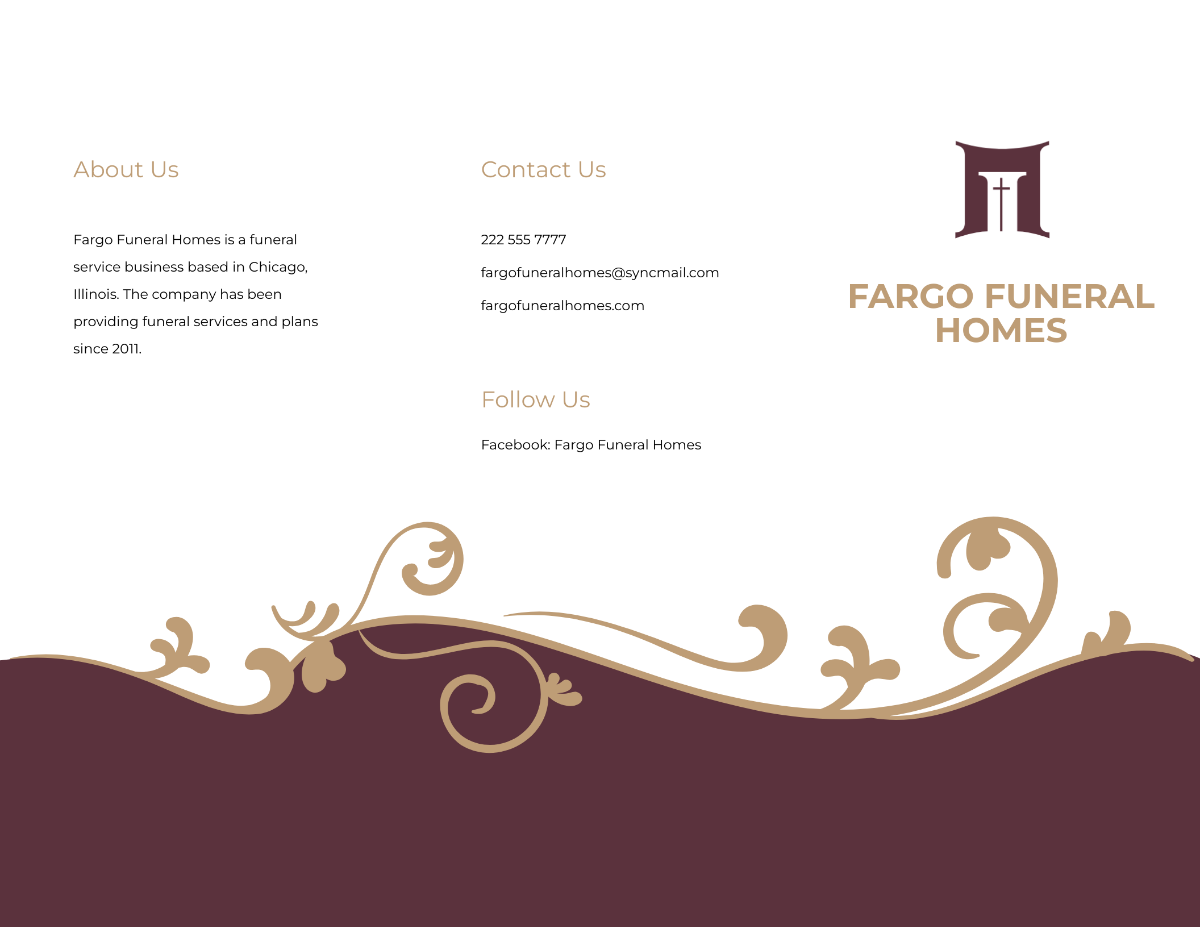 Editable Loving Memory Funeral Tri-Fold Brochure Template - Edit Online & Download