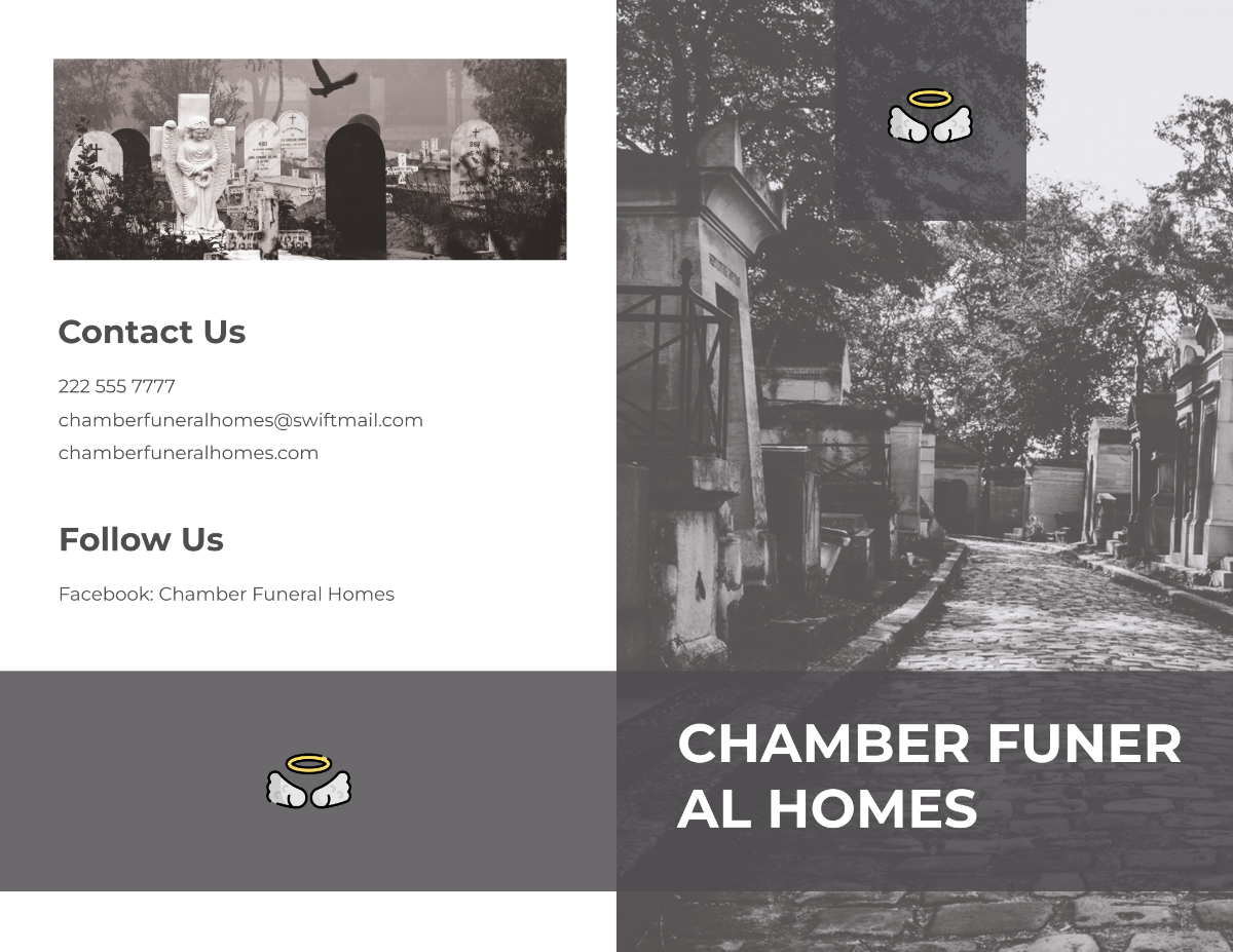 Funeral Home Sales Bi-Fold Brochure Template