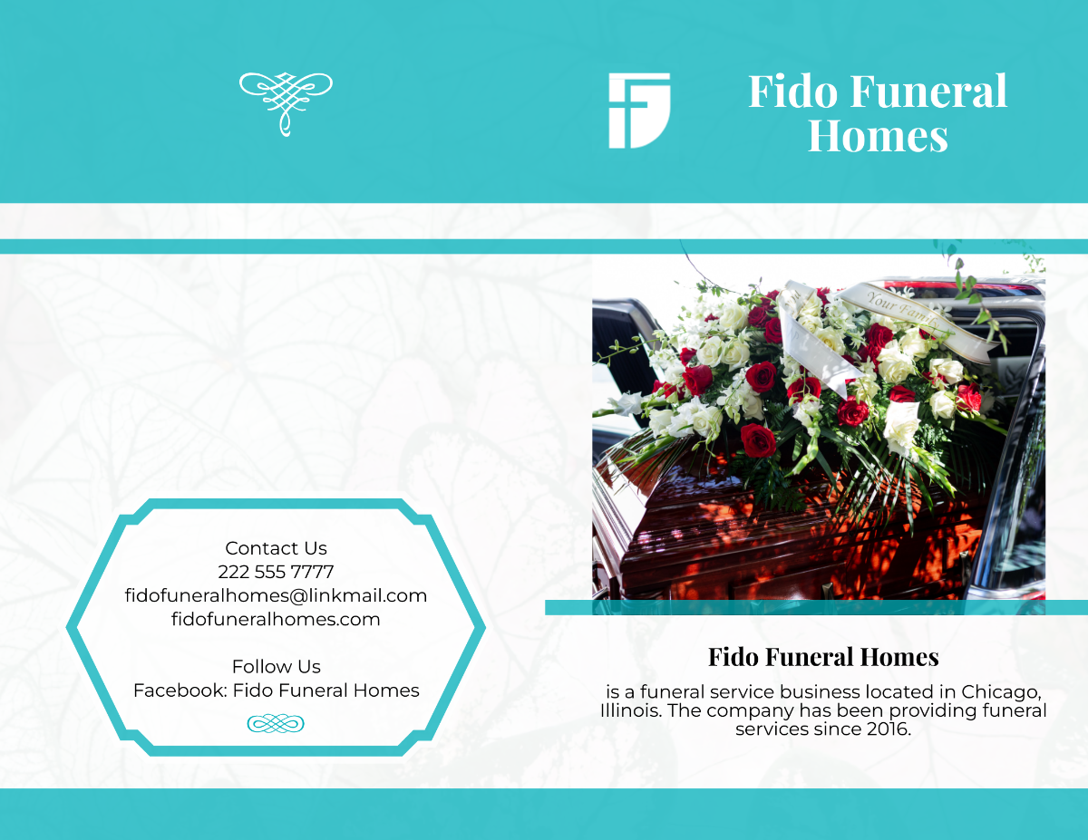 Funeral Home Services Bi-Fold Brochure Template