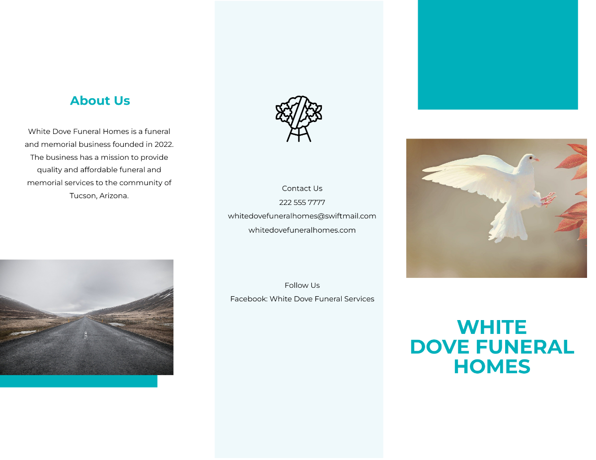 Funeral Home Services Tri-Fold Brochure Template - Edit Online & Download