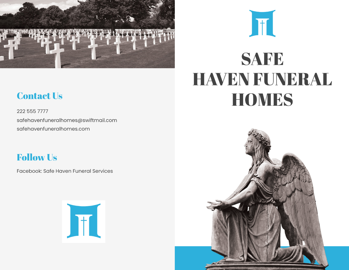 Funeral Parlor Bi-Fold Brochure Template