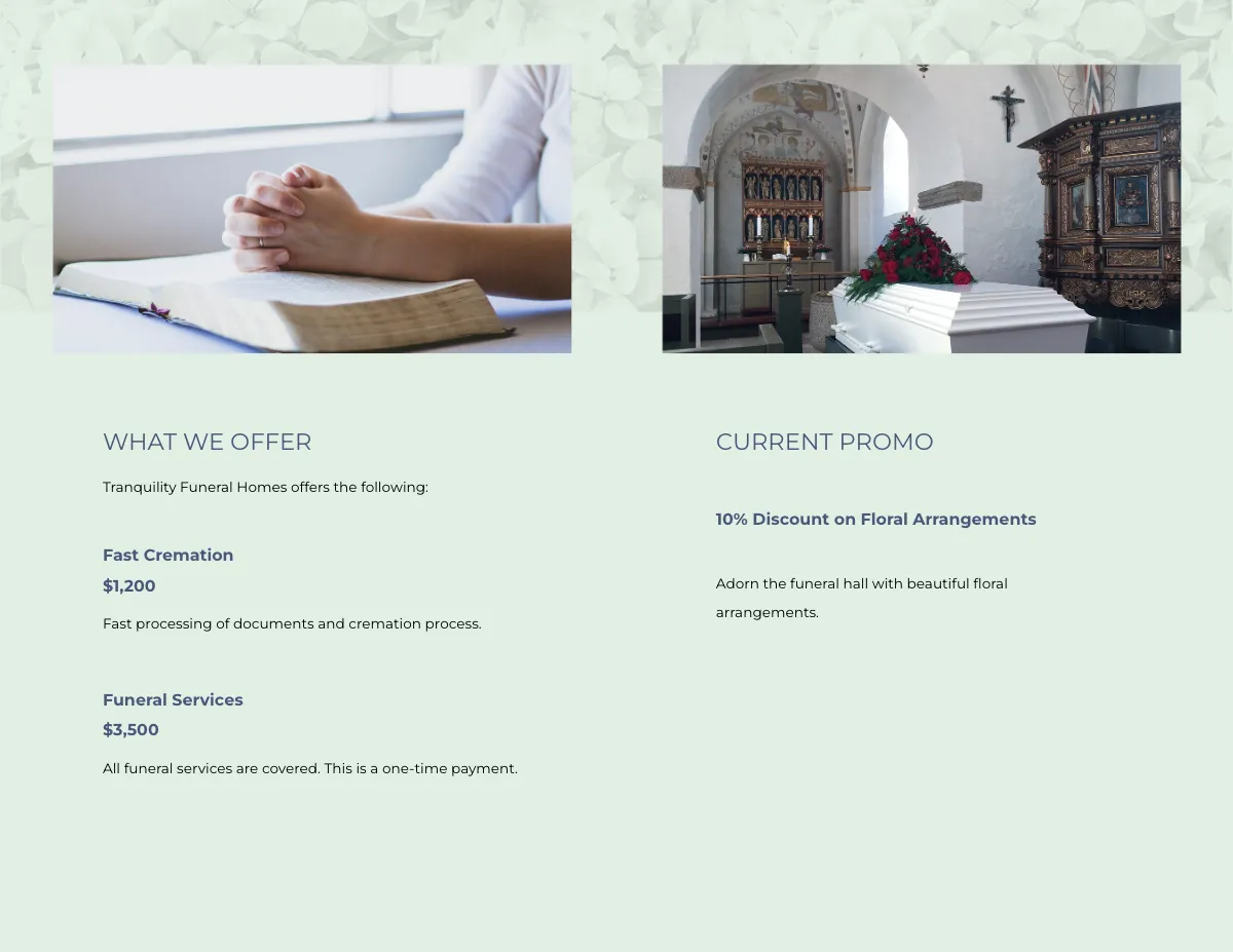Free Loving Memory Day Funeral Bi-Fold Brochure Template to Edit Online