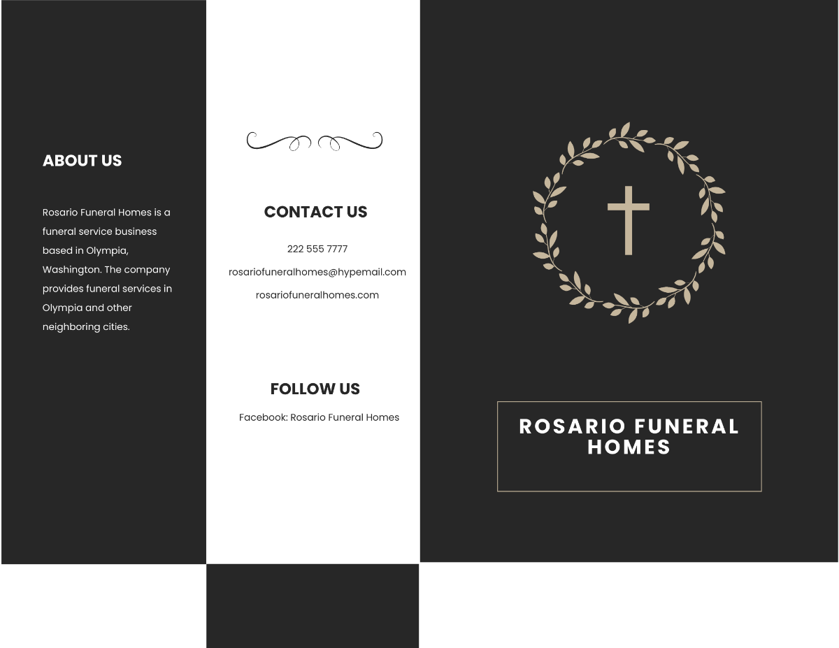 Military Funeral Memorial Bi-Fold Brochure Template - Edit Online & Download