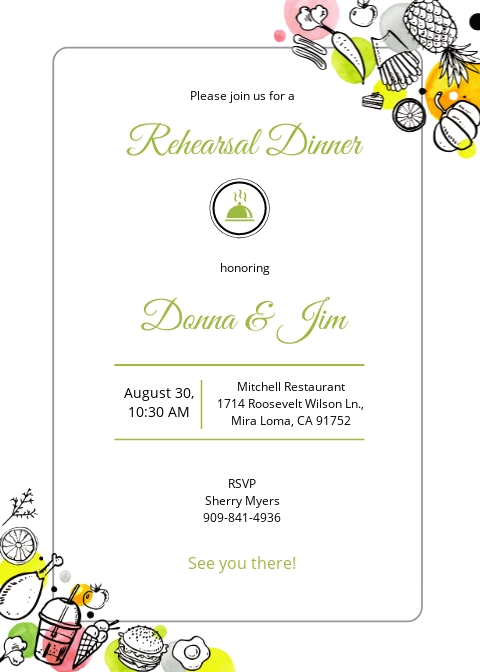 Printable Rehearsal Dinner Invitations MSW54 Rehearsal Dinner 