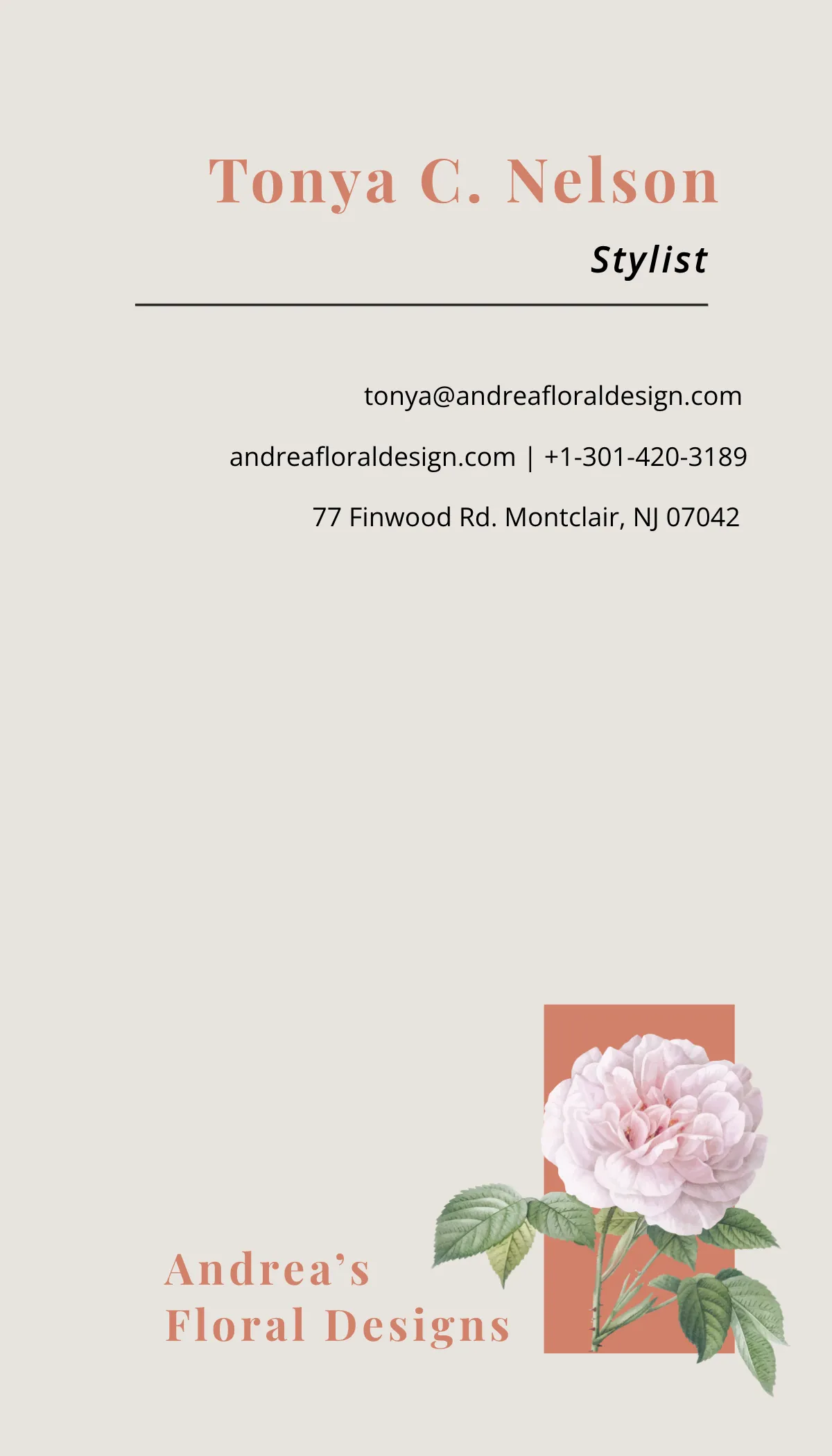 Free Isabella Floral Business Card Template to Edit Online