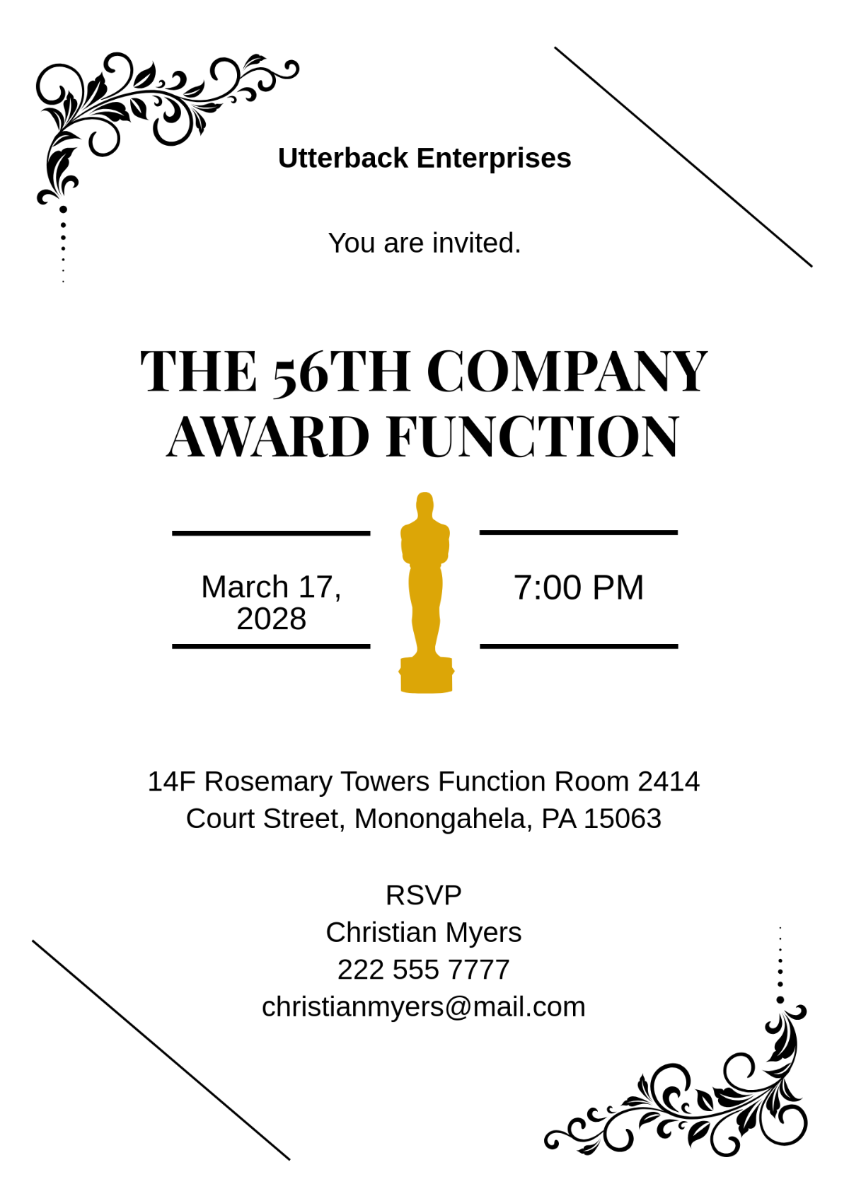 Award Function Invitation