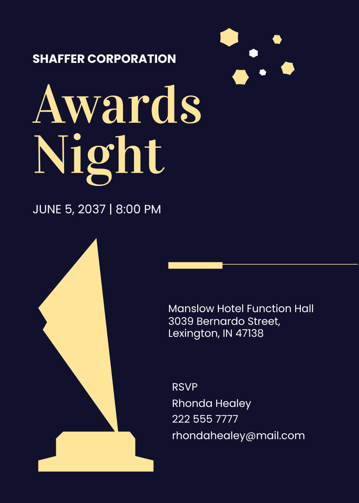 Award Night Invitation