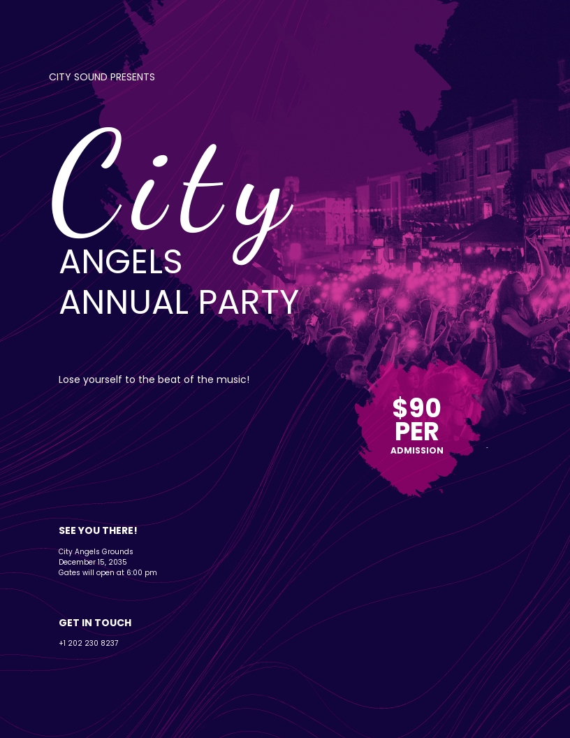 City Angels Party Flyer Template.jpe