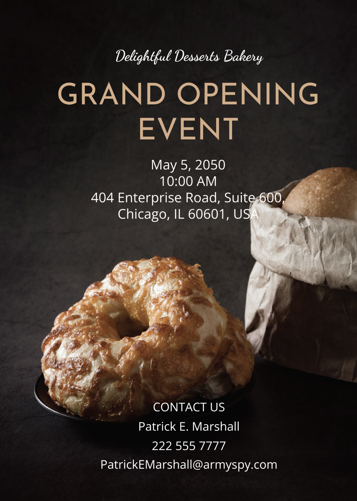 Cafe And Bakery Opening Invitation