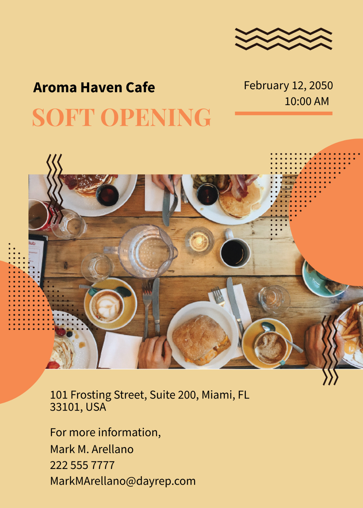 Cafe Soft Opening Invitation Template - Edit Online & Download