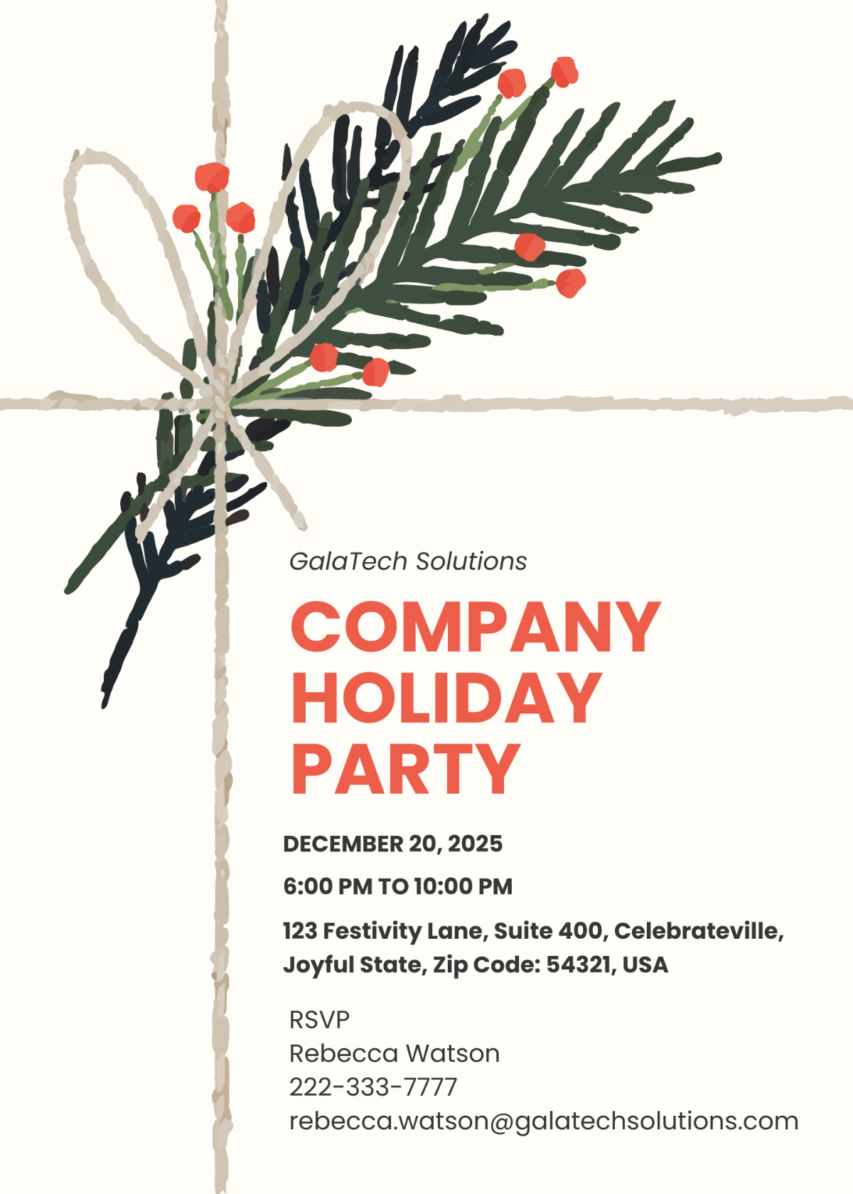 Company Holiday Party Invitation