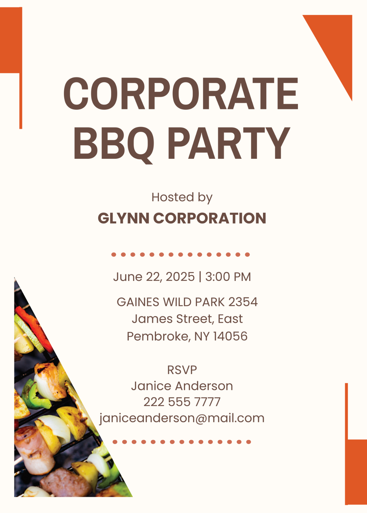 Corporate BBQ Invitation