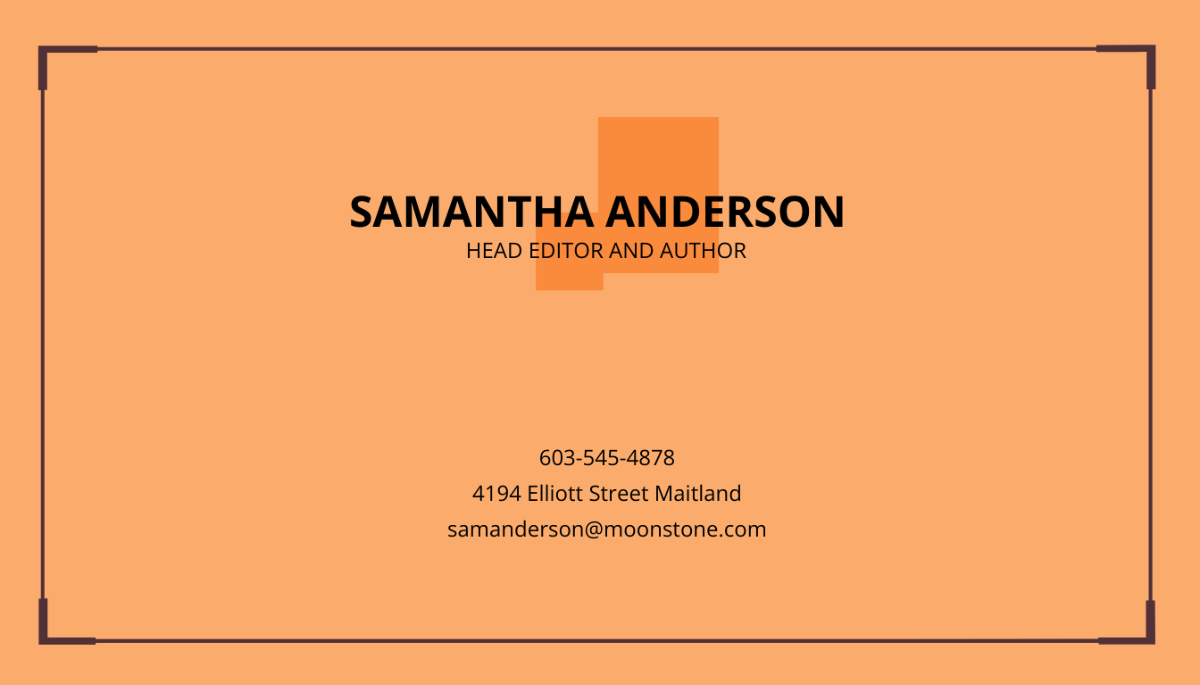 Free Writer Business Card Template