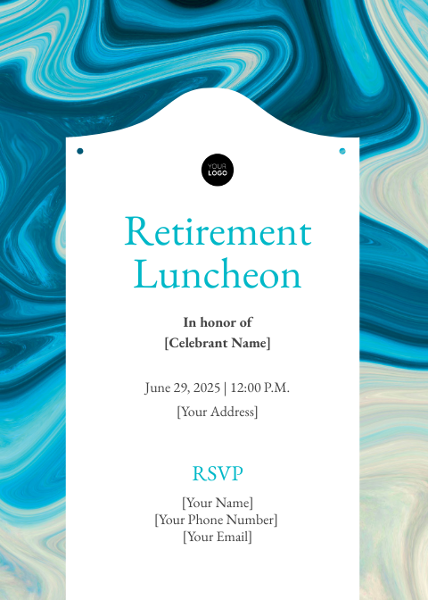 Retirement Luncheon Invitation Template - Edit Online & Download ...