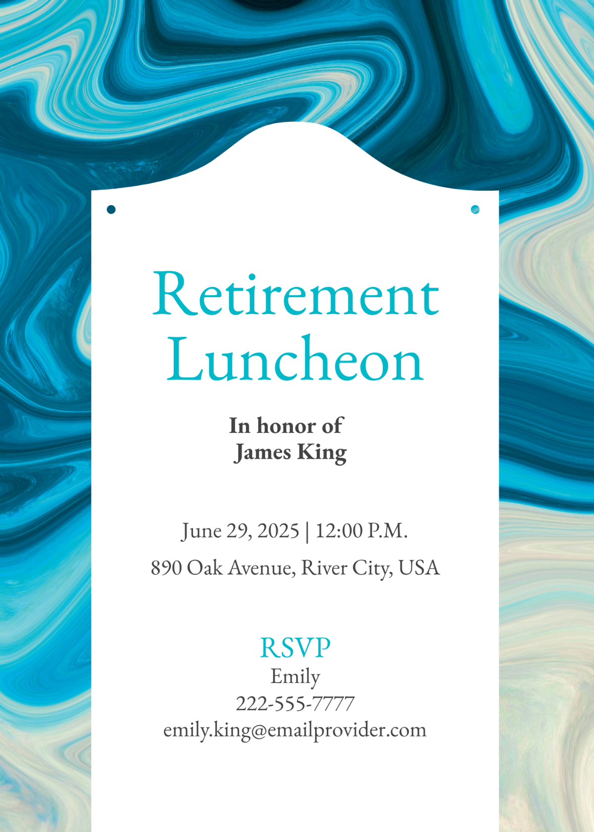 Retirement Luncheon Invitation