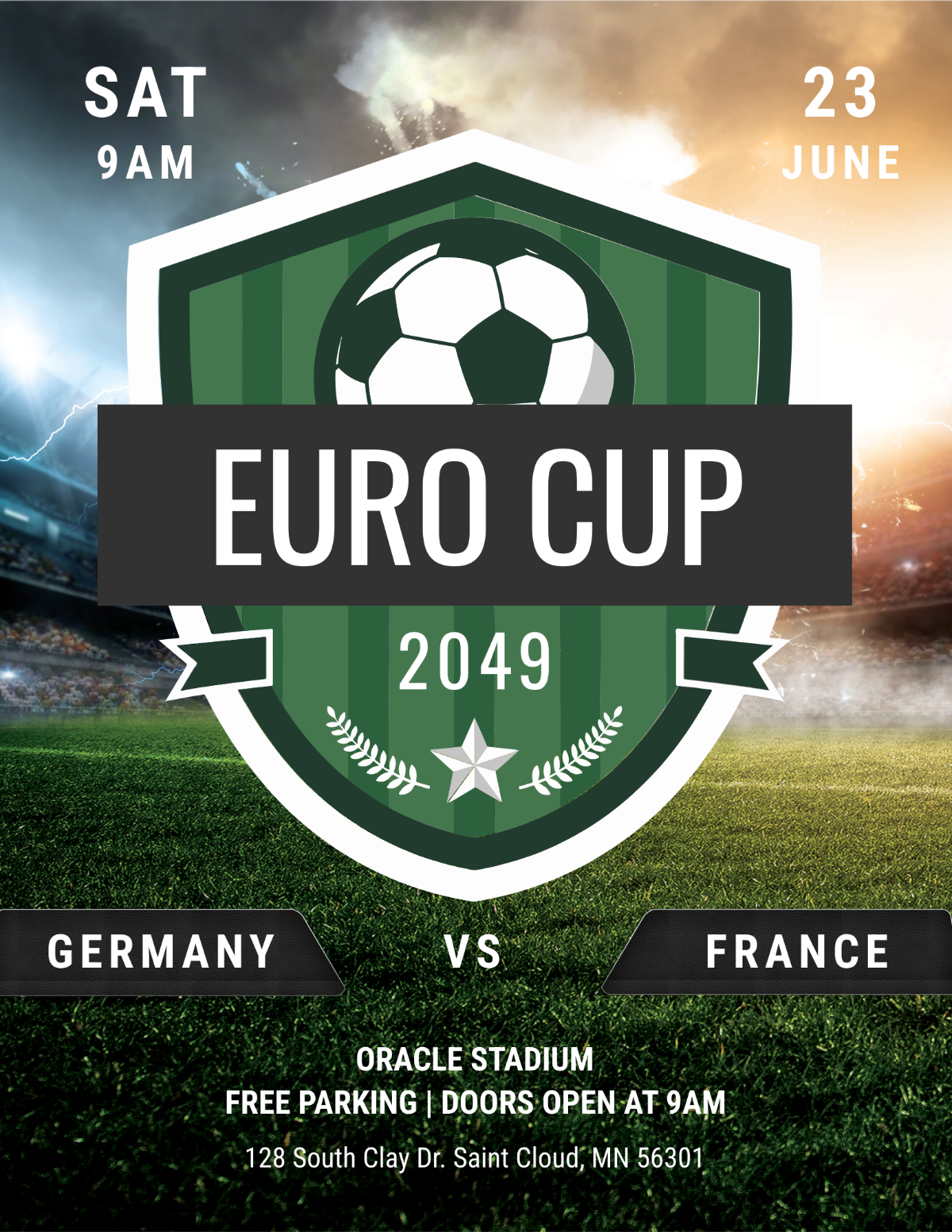 Euro Soccer Flyer Template - Edit Online & Download