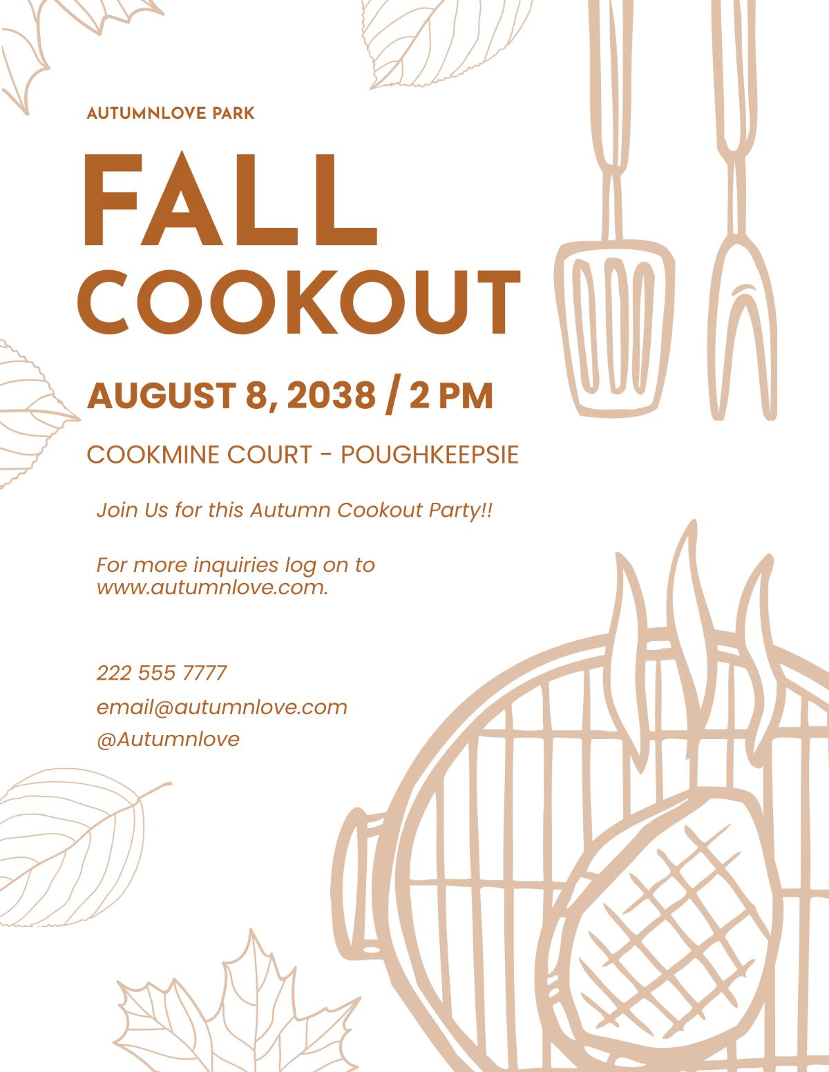 Fall Cookout Flyer