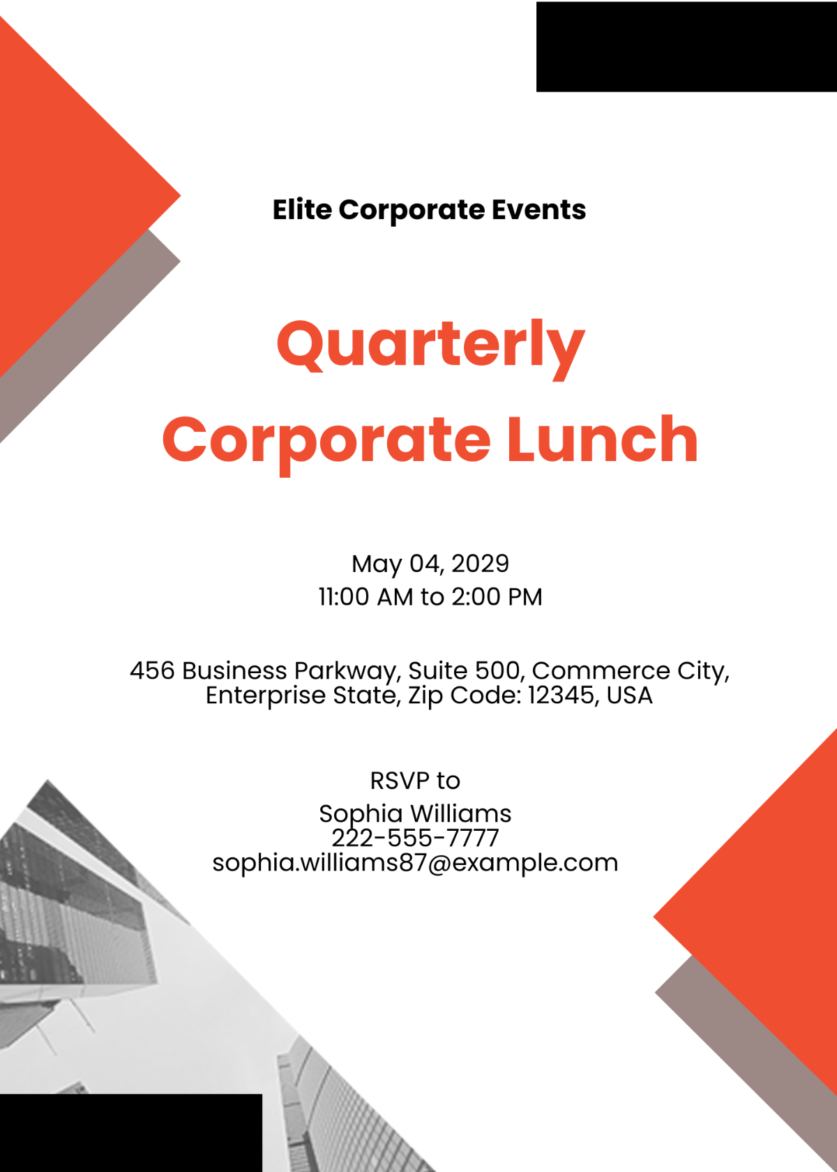 Corporate Lunch Invitation