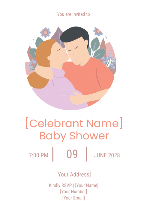 Couples Baby Shower Invitation