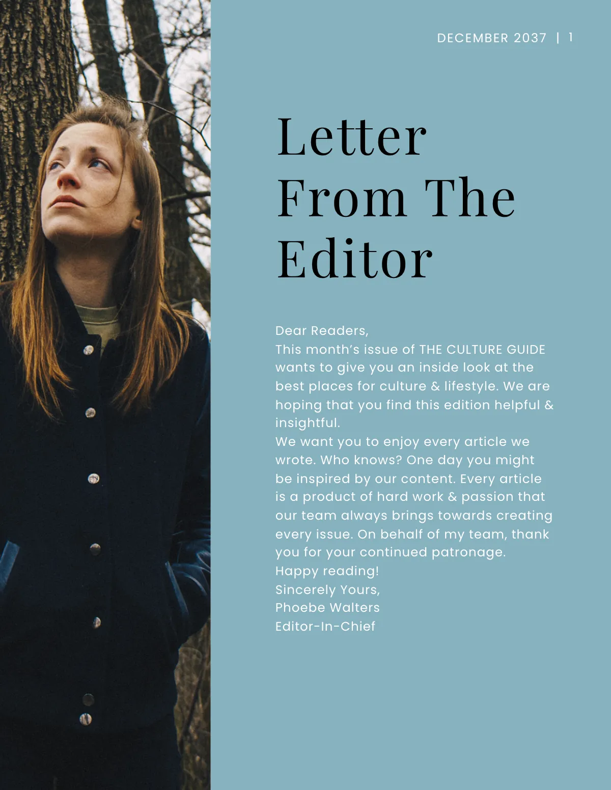 Free Culture Magazine Template to Edit Online