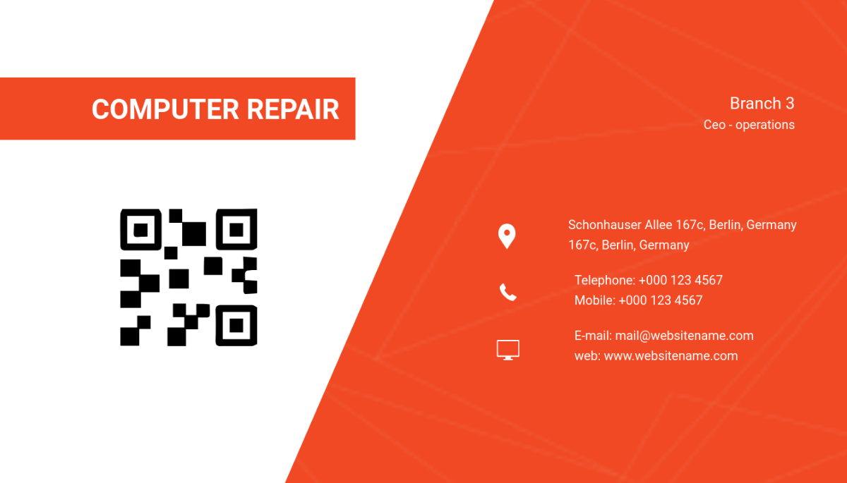 Free Computer Repair Business Card Template