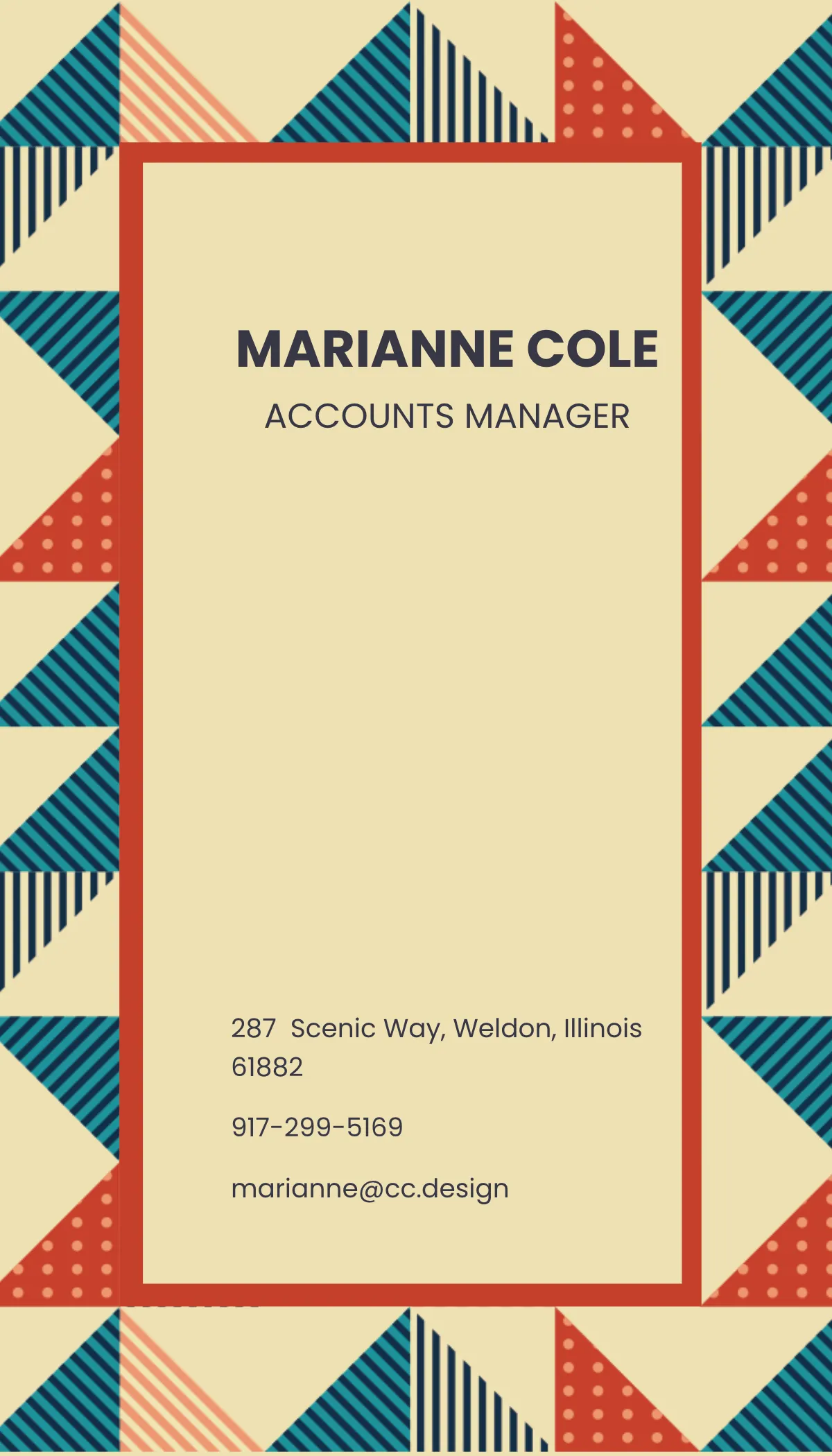 Free Creative Tiles Business Card Template to Edit Online