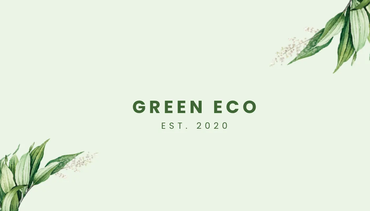 Free ECO Business Card Template to Edit Online