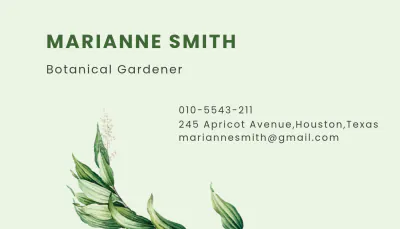 Free ECO Business Card Template to Edit Online