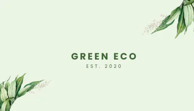 Free ECO Business Card Template to Edit Online