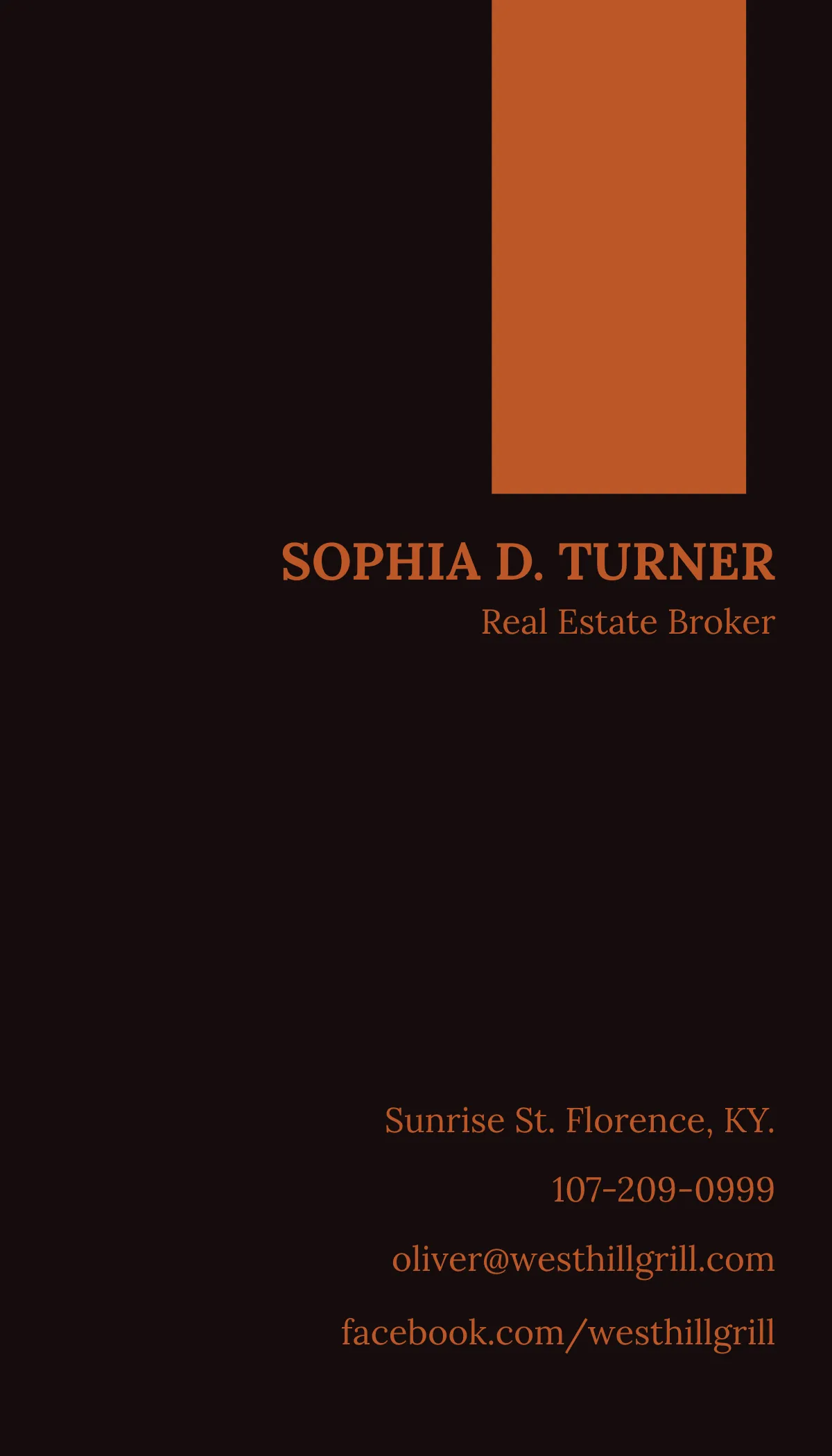 Free Ember Business Card Template to Edit Online