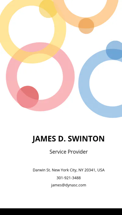 Free Four Os Round Service Business Card Template to Edit Online