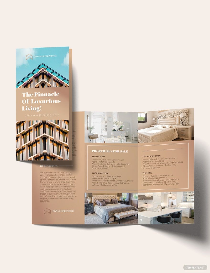 Luxury Apartment/Condo Tri-fold Brochure Template