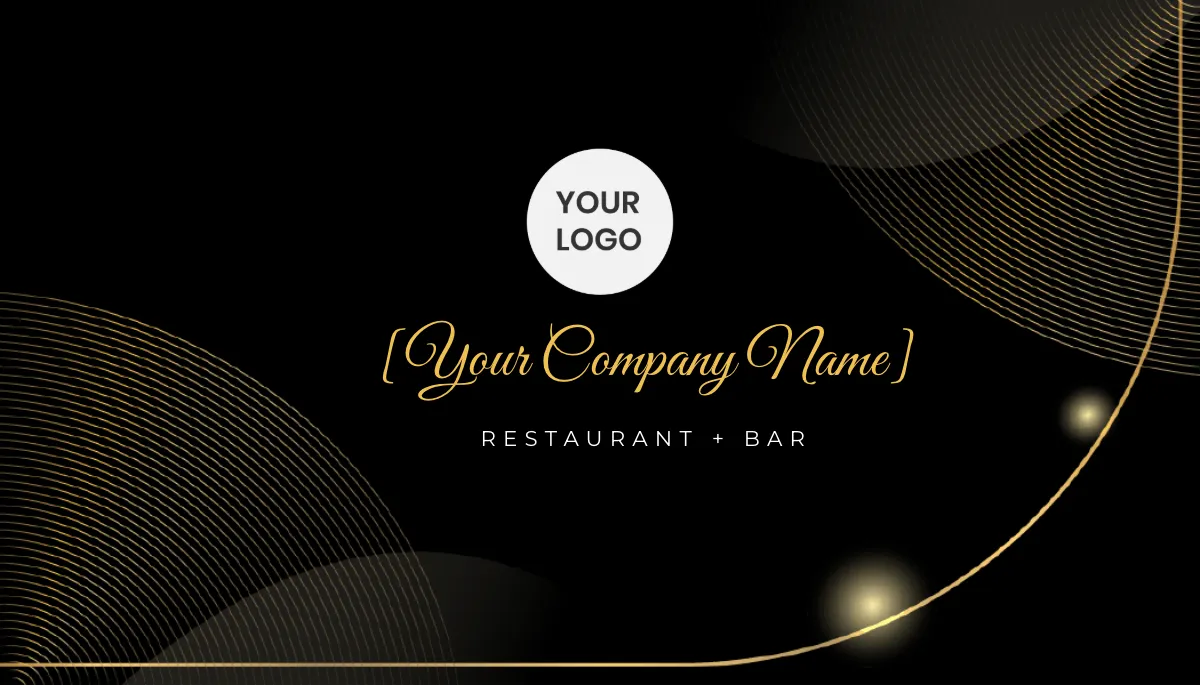 Free Gold And Black Business Card Template to Edit Online