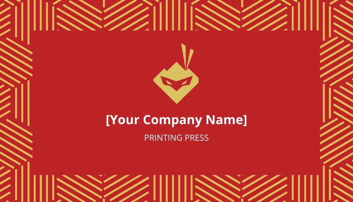 Free Gold And Red Business Card Template to Edit Online