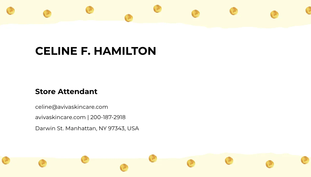 Free Gold And White Business Card Template to Edit Online