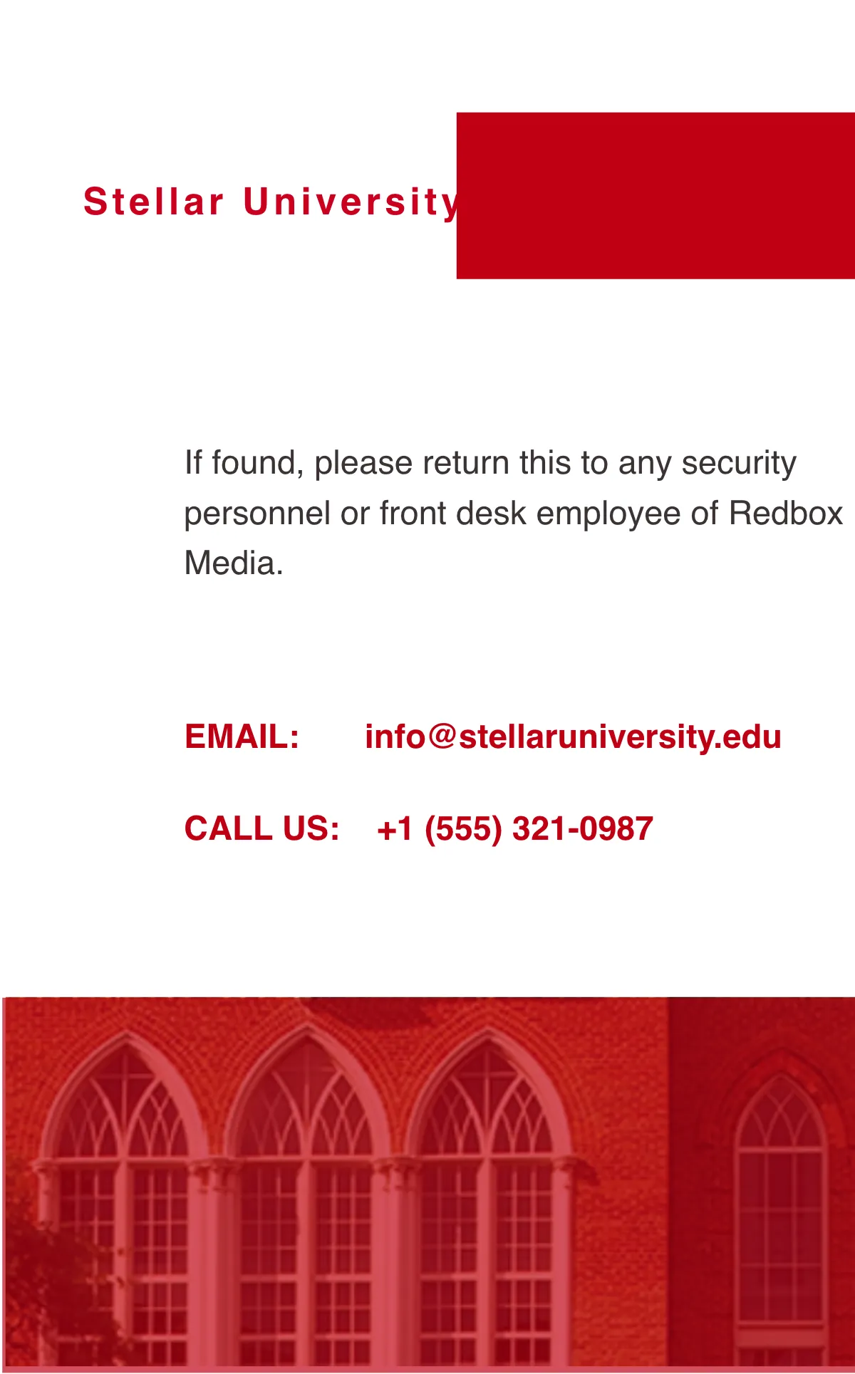 Free Vertical University ID Card Template to Edit Online