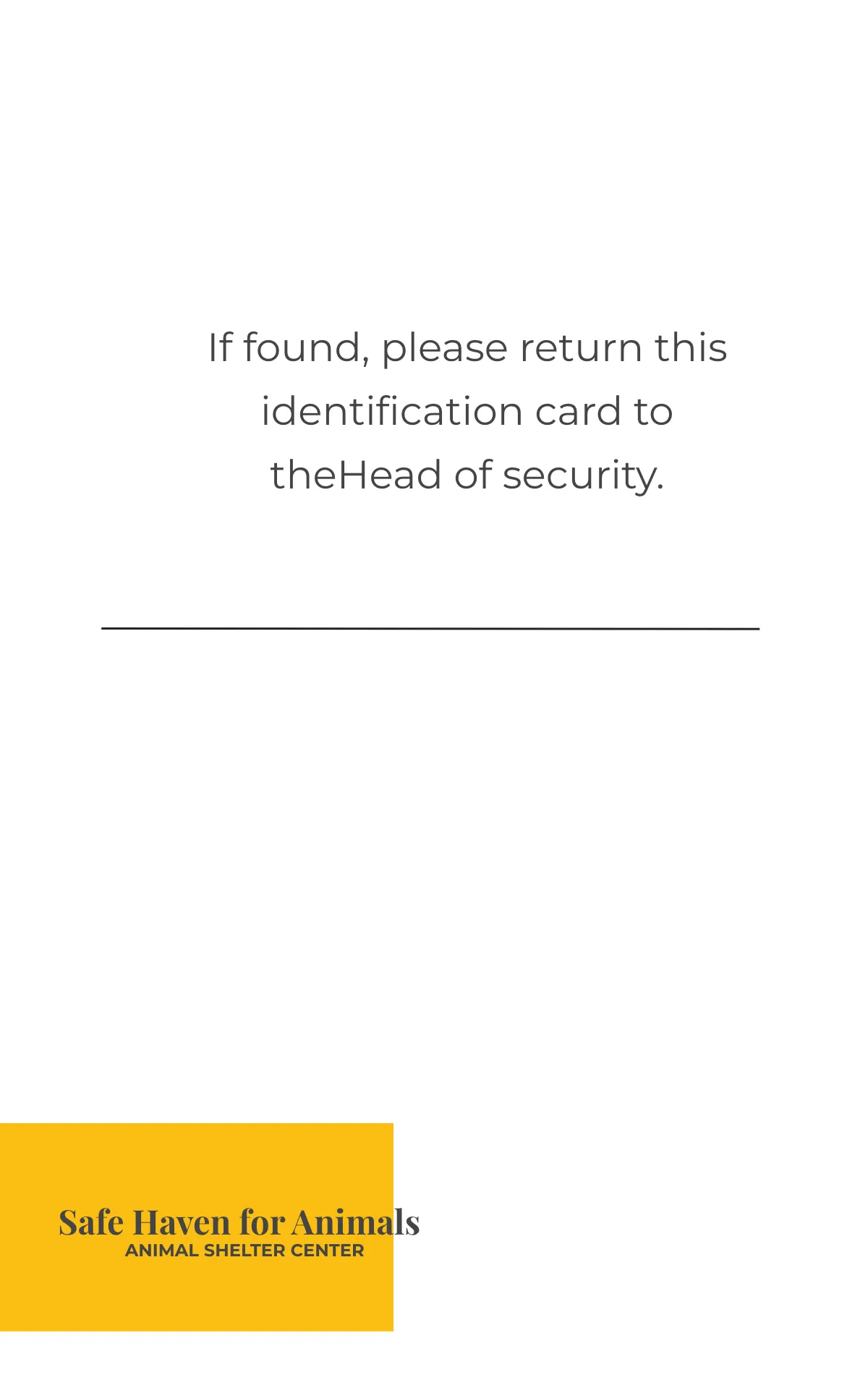 Free Animal Cruelty ID Card Template to Edit Online