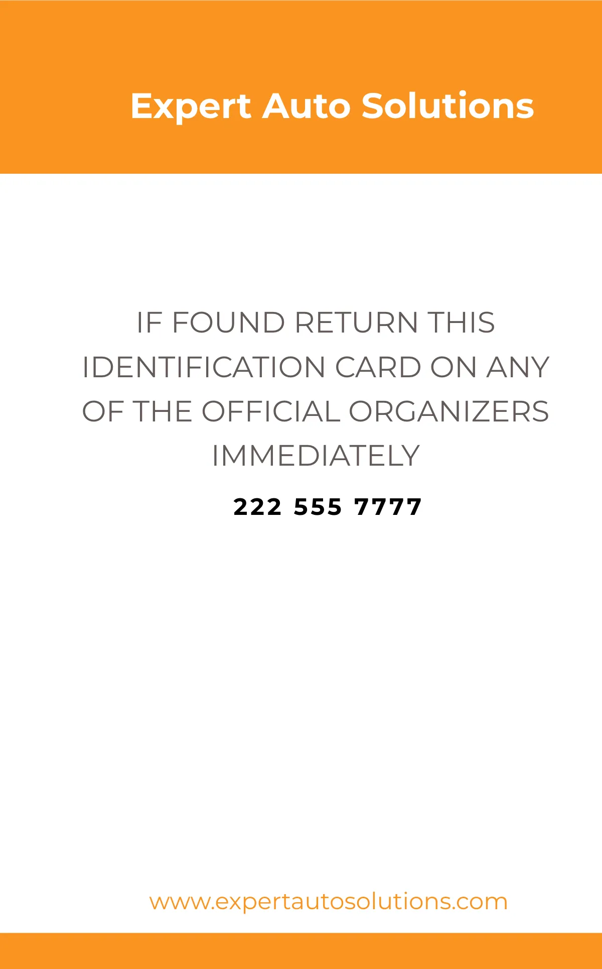 Free Blank Auto ID Card Template to Edit Online